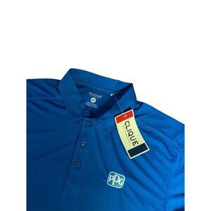 Clique Golf Polo Shirt PPG Embroidered Royal Blue NEW